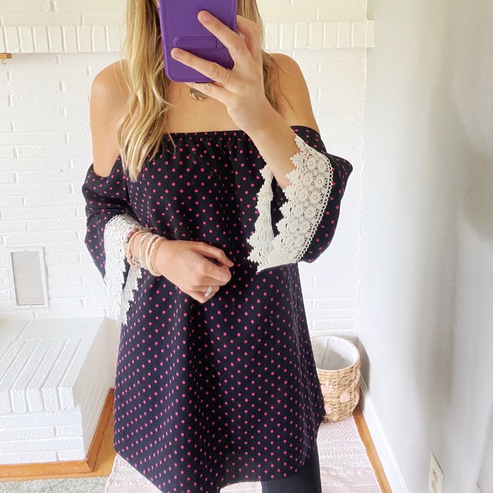 Pink Blush Off the Shoulder MATERNITY Top